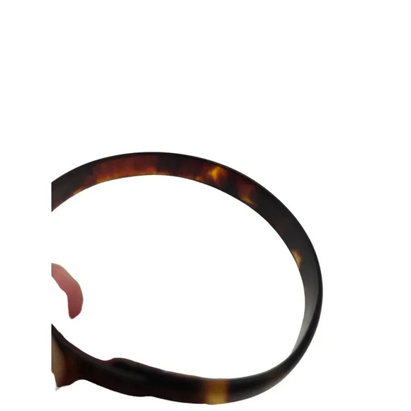 Faux Tortoise Shell Thin Flapper Bypass Bangle Bracelet Vintage - Picture 4 of 5